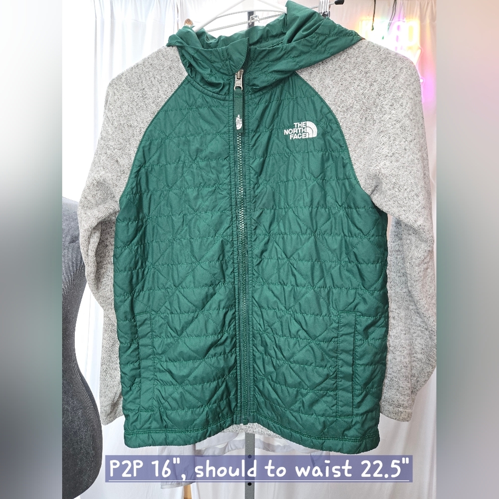 The North Face Kids Forest Green and Heather Gray Jacket